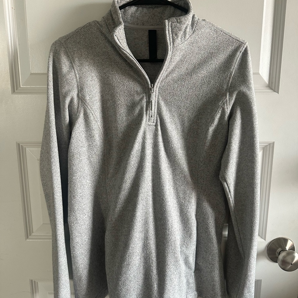 Men's Gray Quarter-Zip Sweater